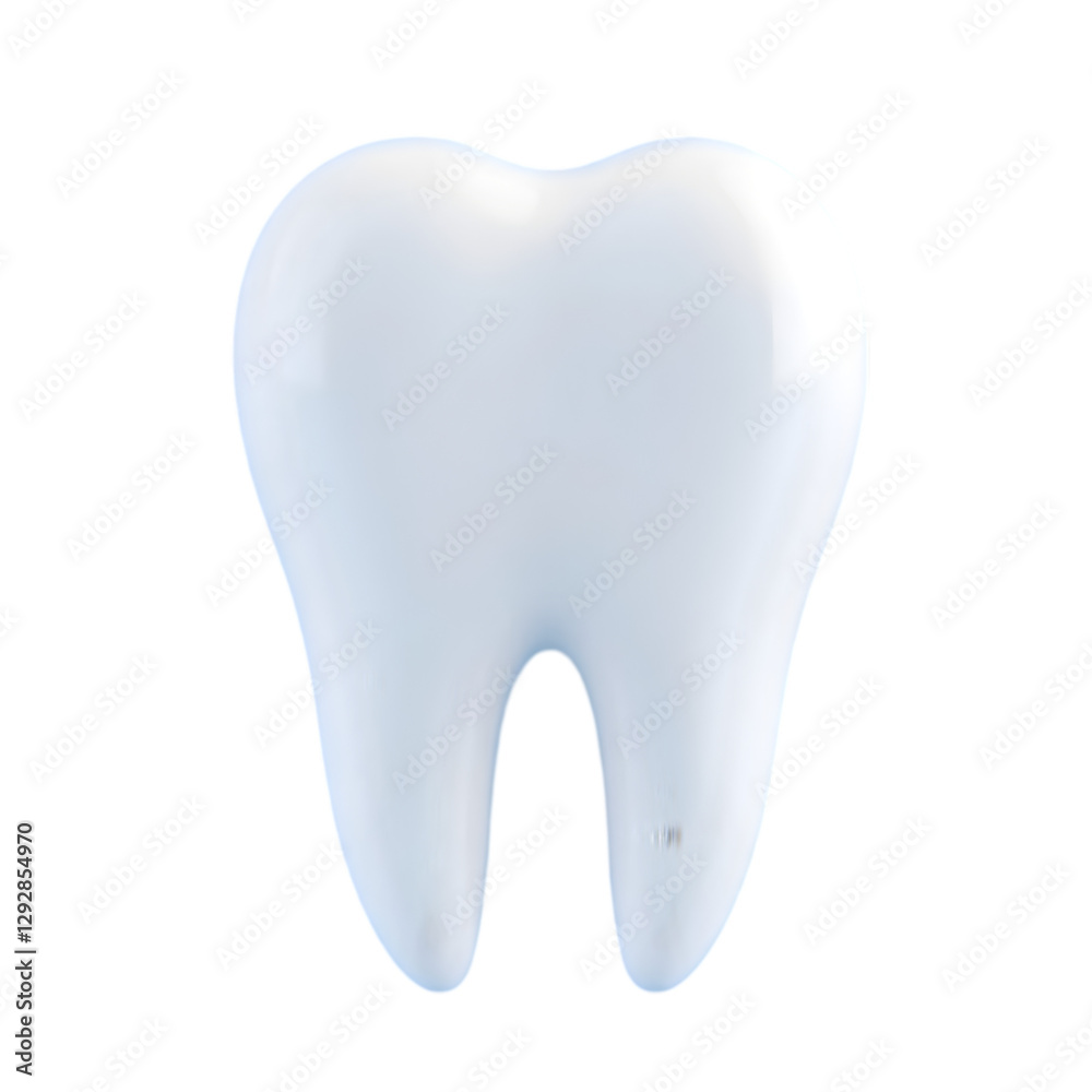 A shiny, perfectly white tooth on a vibrant blue background, symbolizing dental health and hygiene A shiny, perfectly white tooth on a vibrant blue background, symbolizing dental health and hygiene