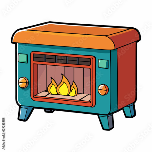 illustration of a stove