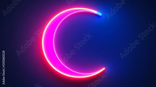 Wallpaper Mural Neon Crescent Abstract Art Design Torontodigital.ca