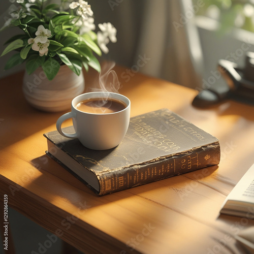 coffee and book