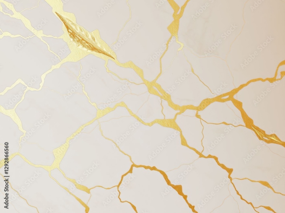 Obraz premium Gold Veined White Marble Texture