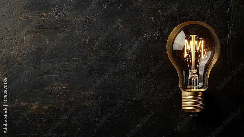 Blackboard background featuring a prominent light bulb, symbolizing creativity.