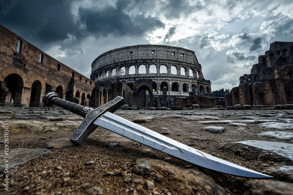 Ancient Coliseum Setting Enhances Fantasy Theme