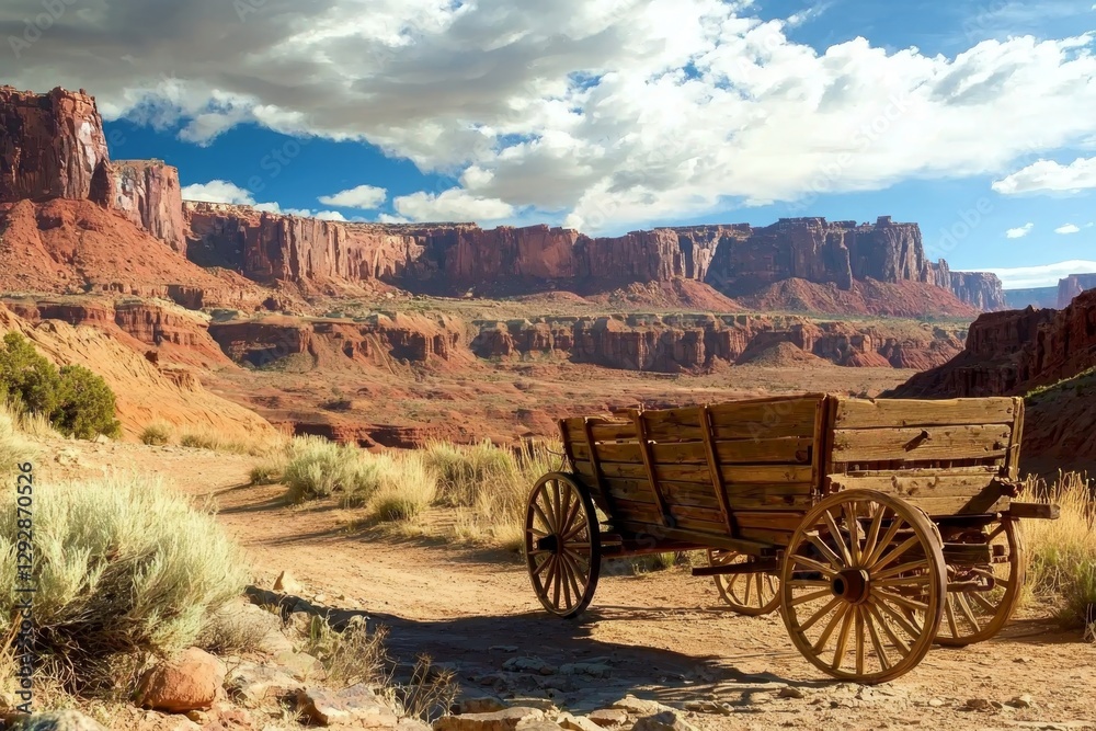 Scenic landscape featuring vast canyons and desert terrains.