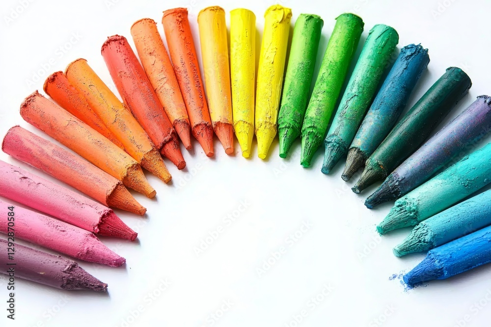 Inspiring drawing concepts using brightly colored chalks.