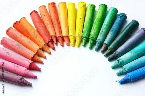 Obraz na płótnie Inspiring drawing concepts using brightly colored chalks. w salonie