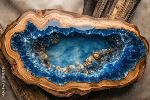 Obraz na płótnie Epoxy resin geode and practical art