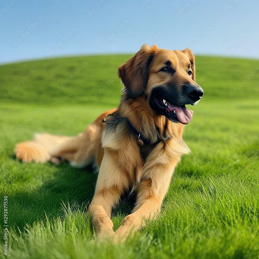 Golden Retriever's Joyful Romp Through the Meadow Golden Retriever's Joyful Romp Through the Meadow