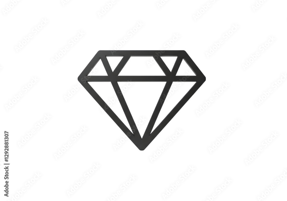 Stylized Vector Illustration of a Diamond Shape Representing Luxury and Elegance in Design Stylized Vector Illustration of a Diamond Shape Representing Luxury and Elegance in Design