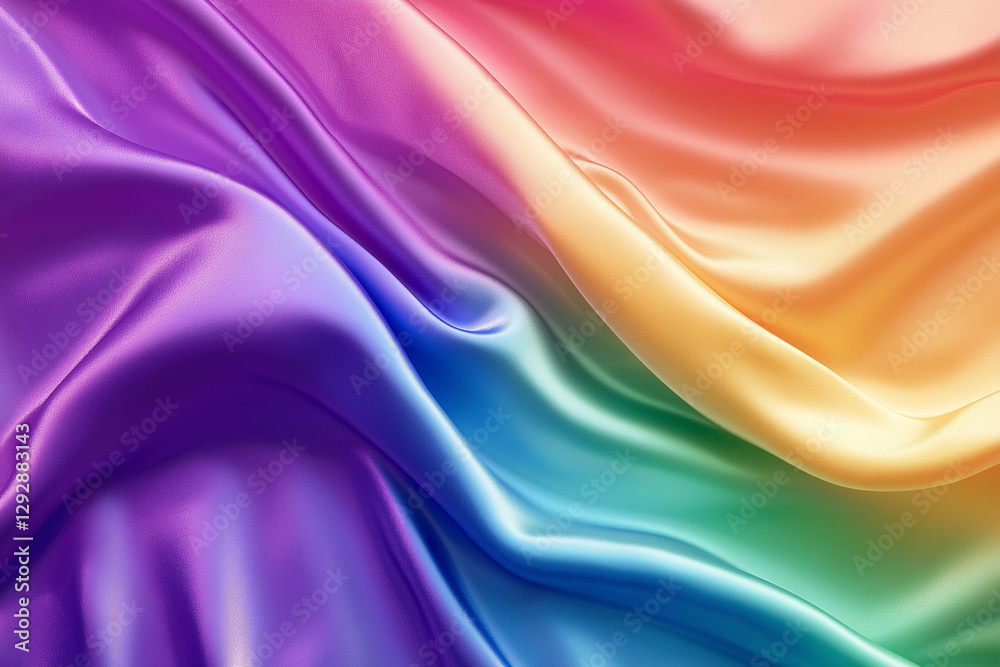 Obraz premium Holographic rainbow wrinkled foil iridescent texture abstract hologram background