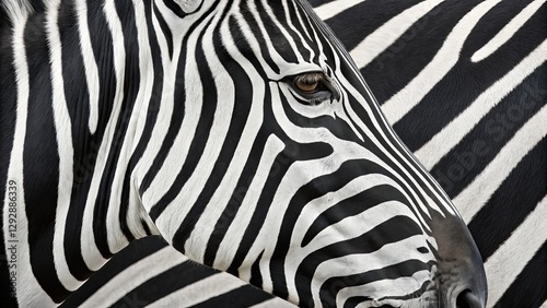 Close-Up of Zebra Stripes - Nature's Unique Patterns.