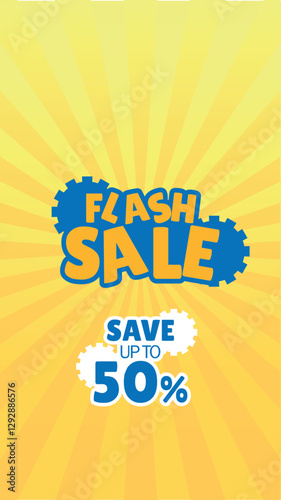 Flash sale background upto 50 percent off, special offer, limited time only, flash sale creative campaign sales banner template design for social media and website