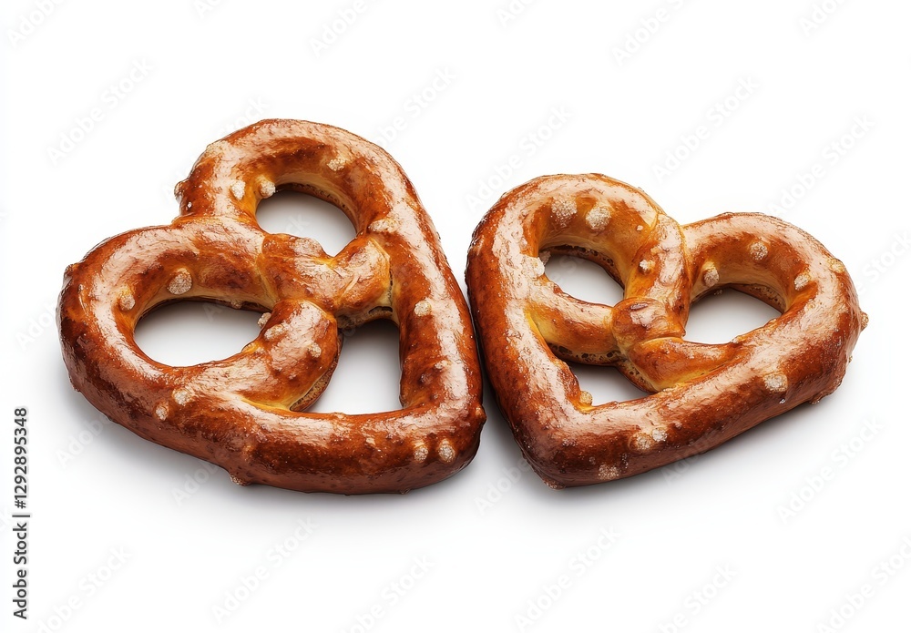 A realistic clip art of three small pretzels arranged in the shape of hearts, set against a white background for easy cut-out. A realistic clip art of three small pretzels arranged in the shape of hearts, set against a white background for easy cut-out.