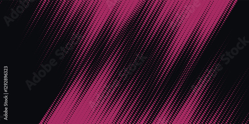 Abstract Black and Pink Grunge Brush Background with Halftone Effect. Sports Background