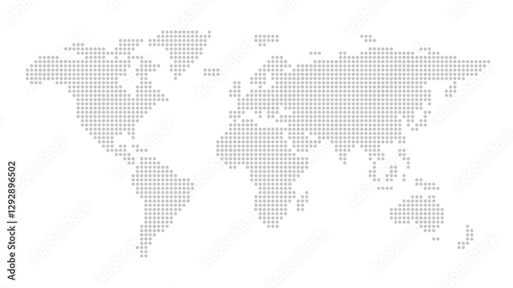 Vector stylish outline of world map. Flat design of continents, monochrome map Vector stylish outline of world map. Flat design of continents, monochrome map