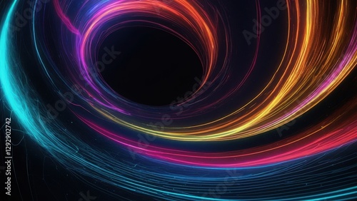 Dynamic vortex animation digital realm motion graphics abstract environment close-up view visual impact