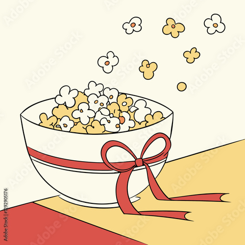 popcorn in a bowl with popcorn