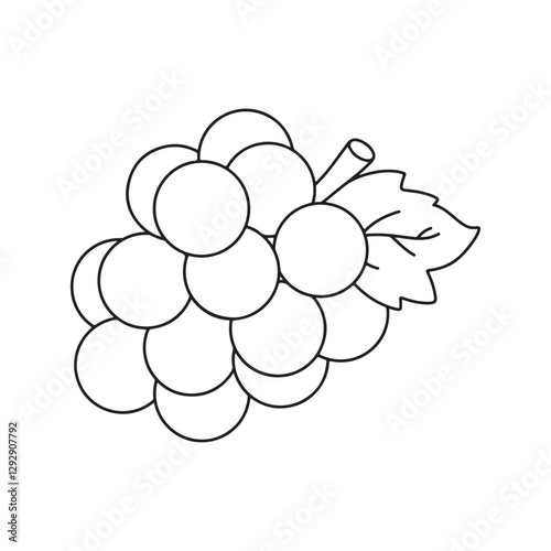 Grapes line icon. Vector illustration of a bunch of grapes.