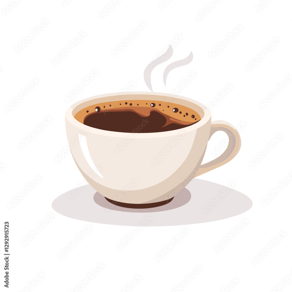 Obraz premium Hot Beverage: A cup of dark coffee steams gently promising warmth and a comforting start to the day Perfect for relaxation