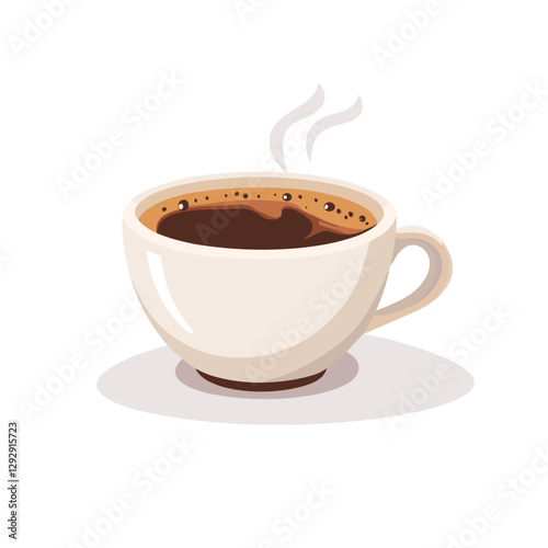 Hot Beverage: A cup of dark coffee steams gently promising warmth and a comforting start to the day Perfect for relaxation
