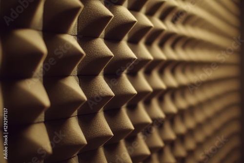 sound absorbing foam on the studio wall photo