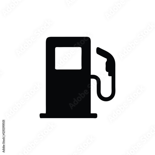 Gas Pump Icons – Black and White Vector Fuel Station Symbols