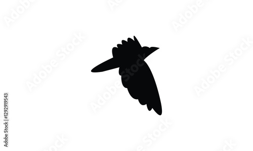 Flying African golden oriole bird Silhouette Design  And Vector Illustration. 

