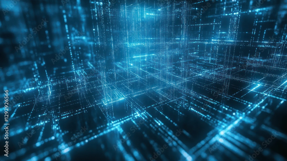 Abstract digital city, glowing network of interconnected lines and data streams in a futuristic, technology-focused environment. Abstract digital city, glowing network of interconnected lines and data streams in a futuristic, technology-focused environment.
