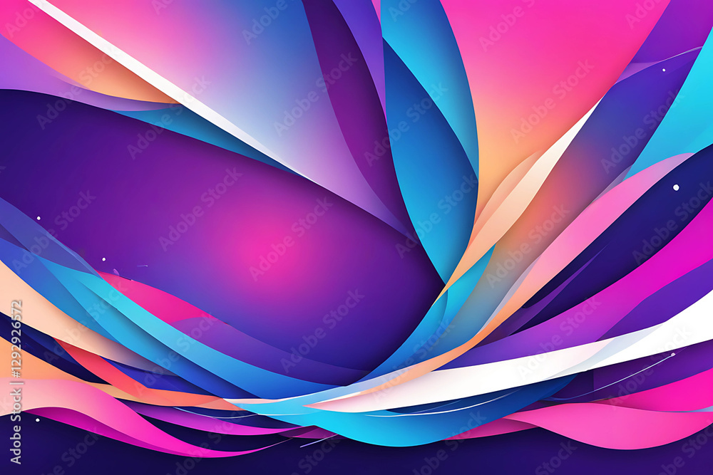 Obraz premium Colorful Flowing Lines, Dynamic Wave Pattern