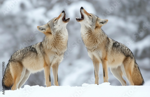 Coyote Pack Sharing Love and Affection with Gentle Kisses in the Wild  
