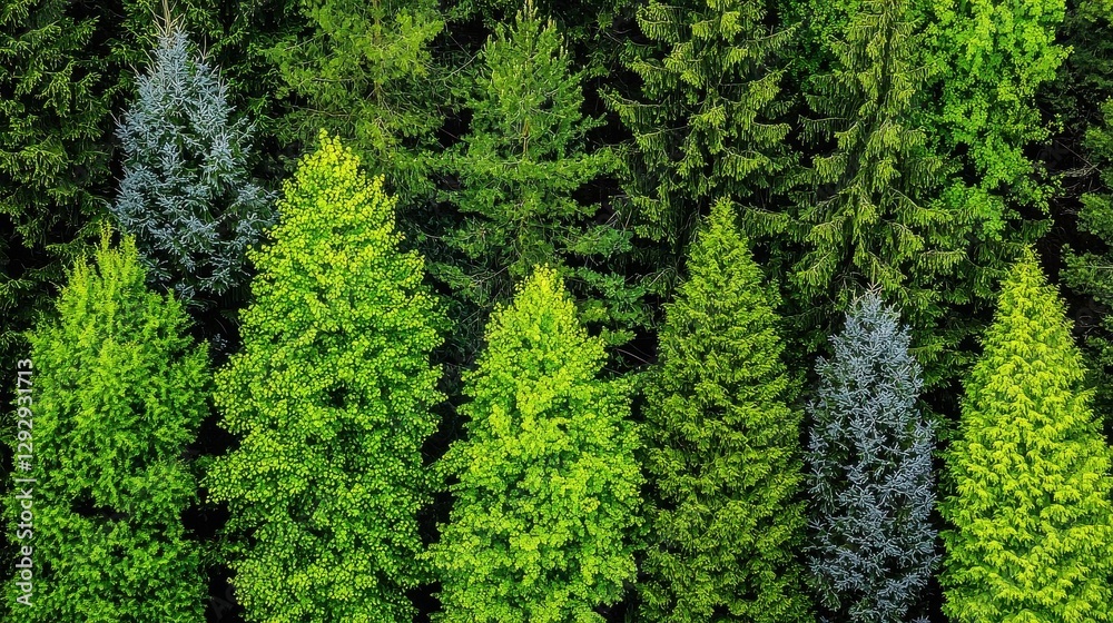 Top view of lush green trees, showcasing various shades and textures. Top view of lush green trees, showcasing various shades and textures.
