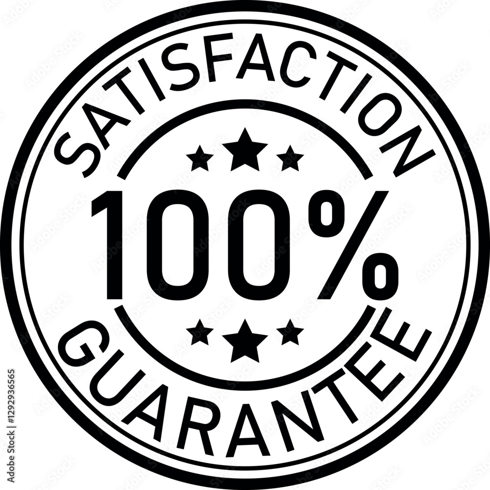100% guarantee badge, satisfaction seal, product warranty 100% guarantee badge, satisfaction seal, product warranty