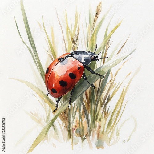 Painting Insect On Grass