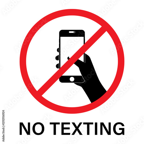 No Texting While Driving. Do Not Use Phone While Driving. Careless and Dangerous Driving Behavior. Vector Illustration. 