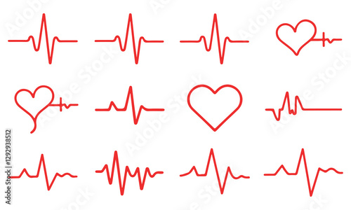 heartbeat line, heart rate monitor, ekg pulse trace