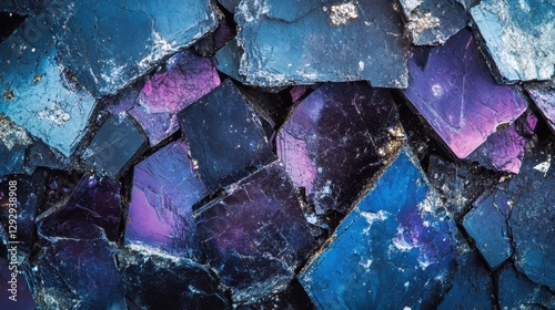 Blue Purple Crystal Cluster  Gemstone Texture Background