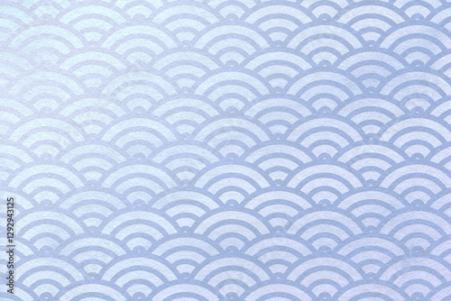 青のグラデーションの和柄（青海波柄）
