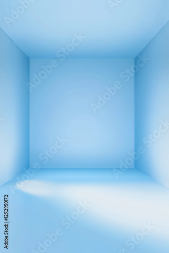 Wallpaper Mural Minimalistic blue room with soft light creating a serene and tranquil atmosphere. Torontodigital.ca