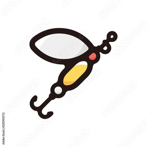 Spinner illustration icon.Simple vector outline, clipart for graphic design.