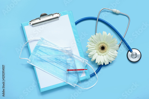 Medical clipboard with face...