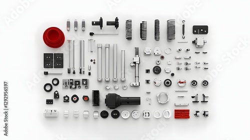 Detailed exploded view diagram showcasing the internal components and intricate design of a mortise lock mechanism