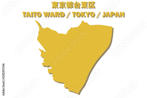 東京都台東区ベクターイラストマップ
