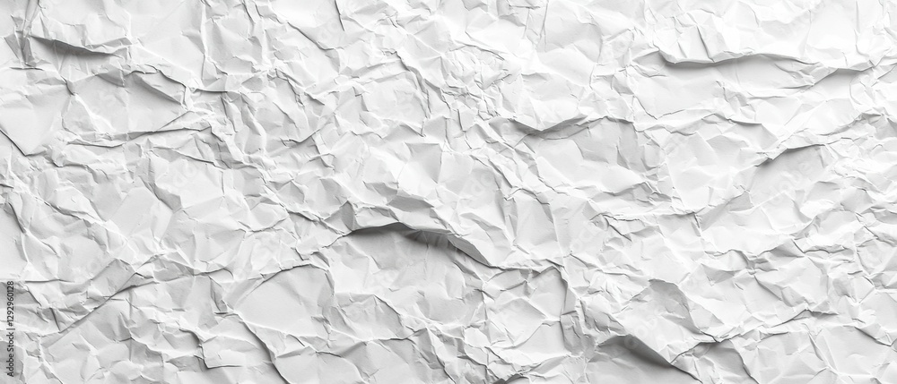 Fototapeta premium Textured crumpled white paper background
