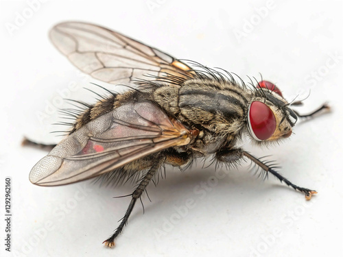 Dirty Common housefly viewed from up high, Musca domestica