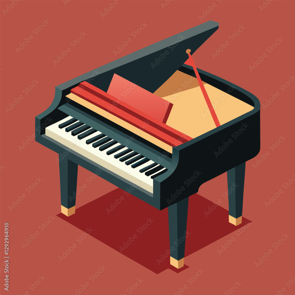 Piano keyboard seamless. Top view. Realistic detailed shaded piano keys. Simple beautiful design. Musical background. Music instrument. Flat style vector illustration. Piano keyboard seamless. Top view. Realistic detailed shaded piano keys. Simple beautiful design. Musical background. Music instrument. Flat style vector illustration.