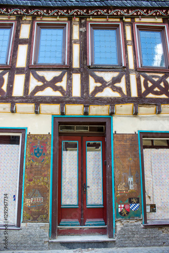 Obraz na płótnie old traditional house Bacharach in Germany w salonie