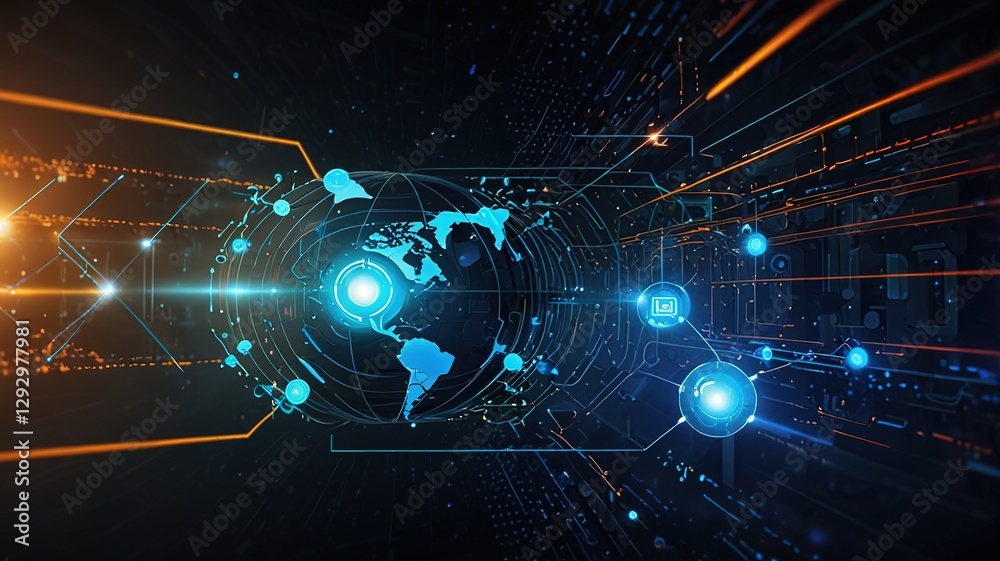 Obraz premium Creative inovative technology background