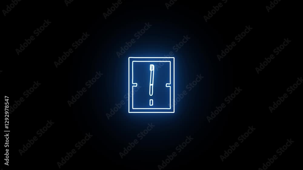 Analog glowing clock animation , 12 hour loop. neon clock , Counting down clock isolated animated. Analog glowing clock animation , 12 hour loop. neon clock , Counting down clock isolated animated.