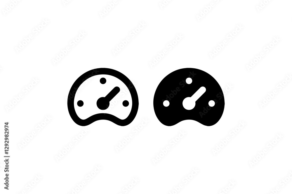Fototapeta premium Speedometer or performance gauge icon Vector