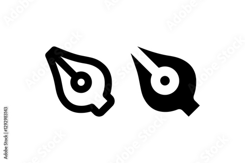 Vector pen tool icon for digital design